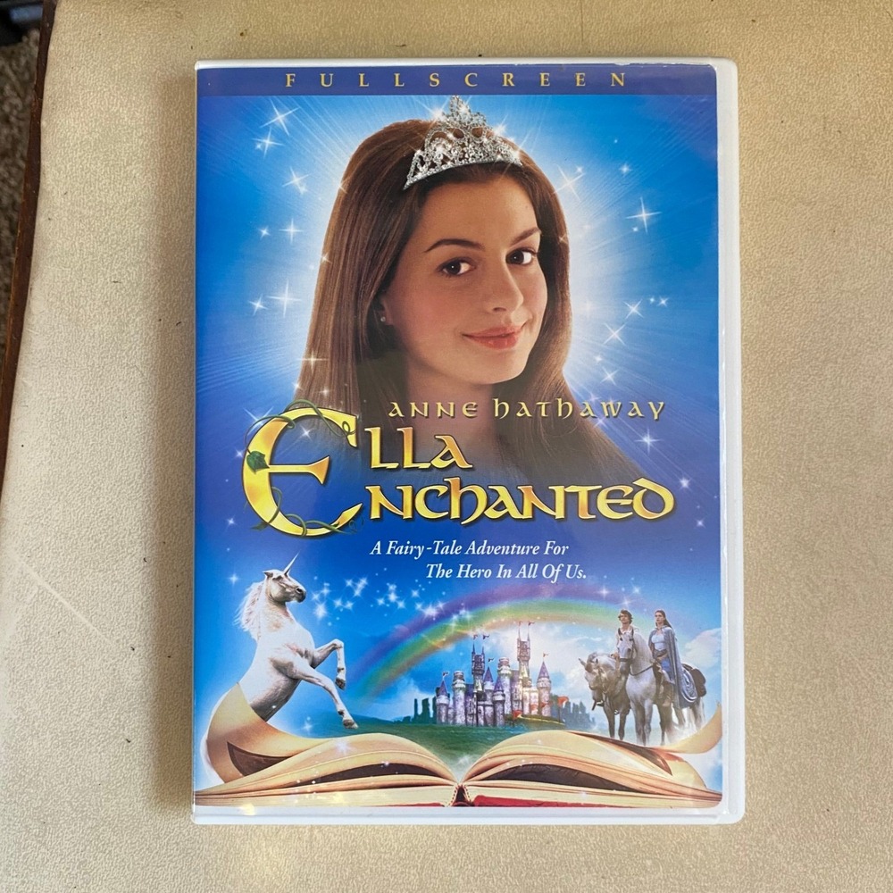 Ella Enchanted DVD Full Screen Anne Hathaway Fantasy Movie Y2K Vintage Nostalgic